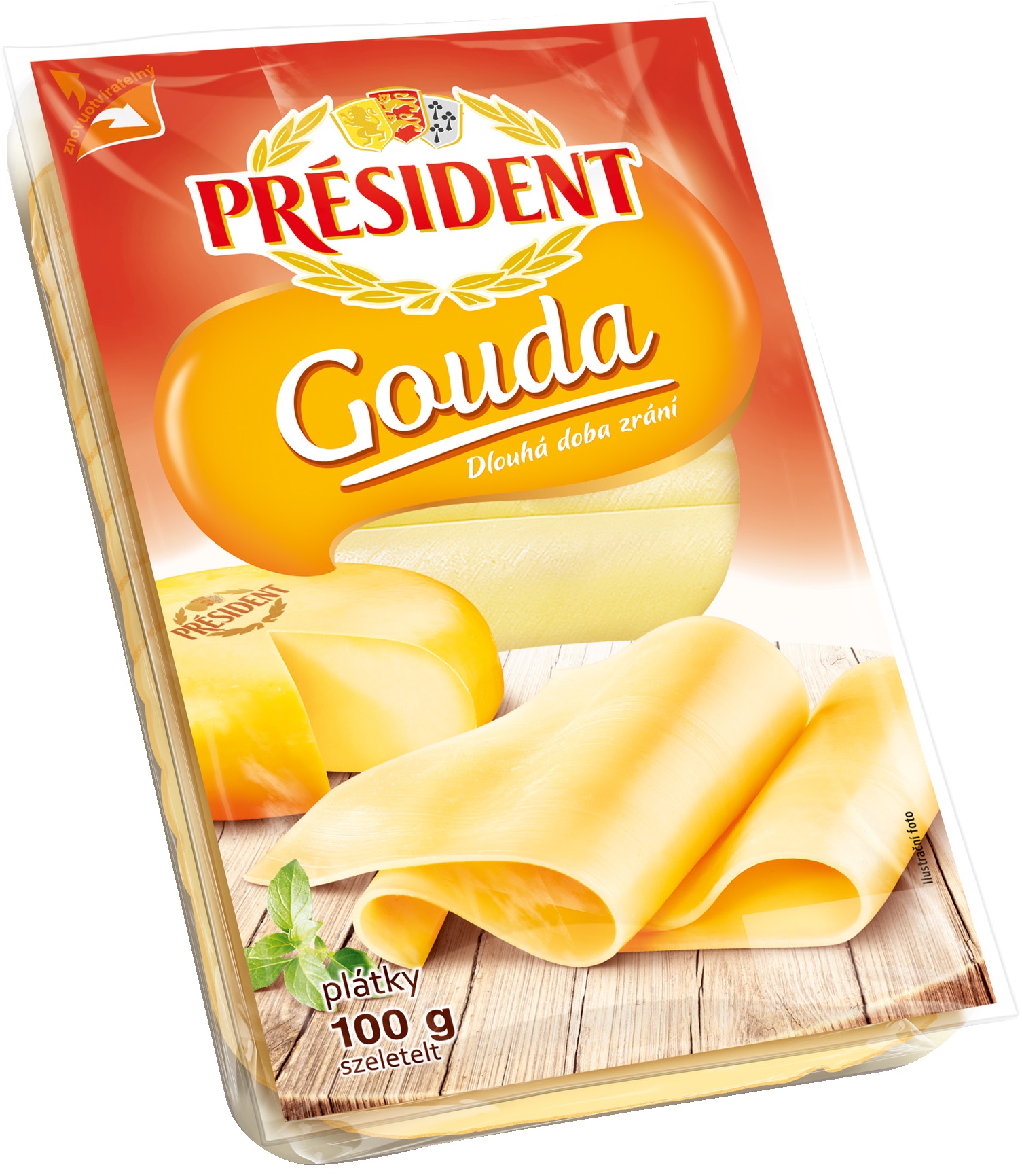 Slika za Sir Gouda President slajs 100g