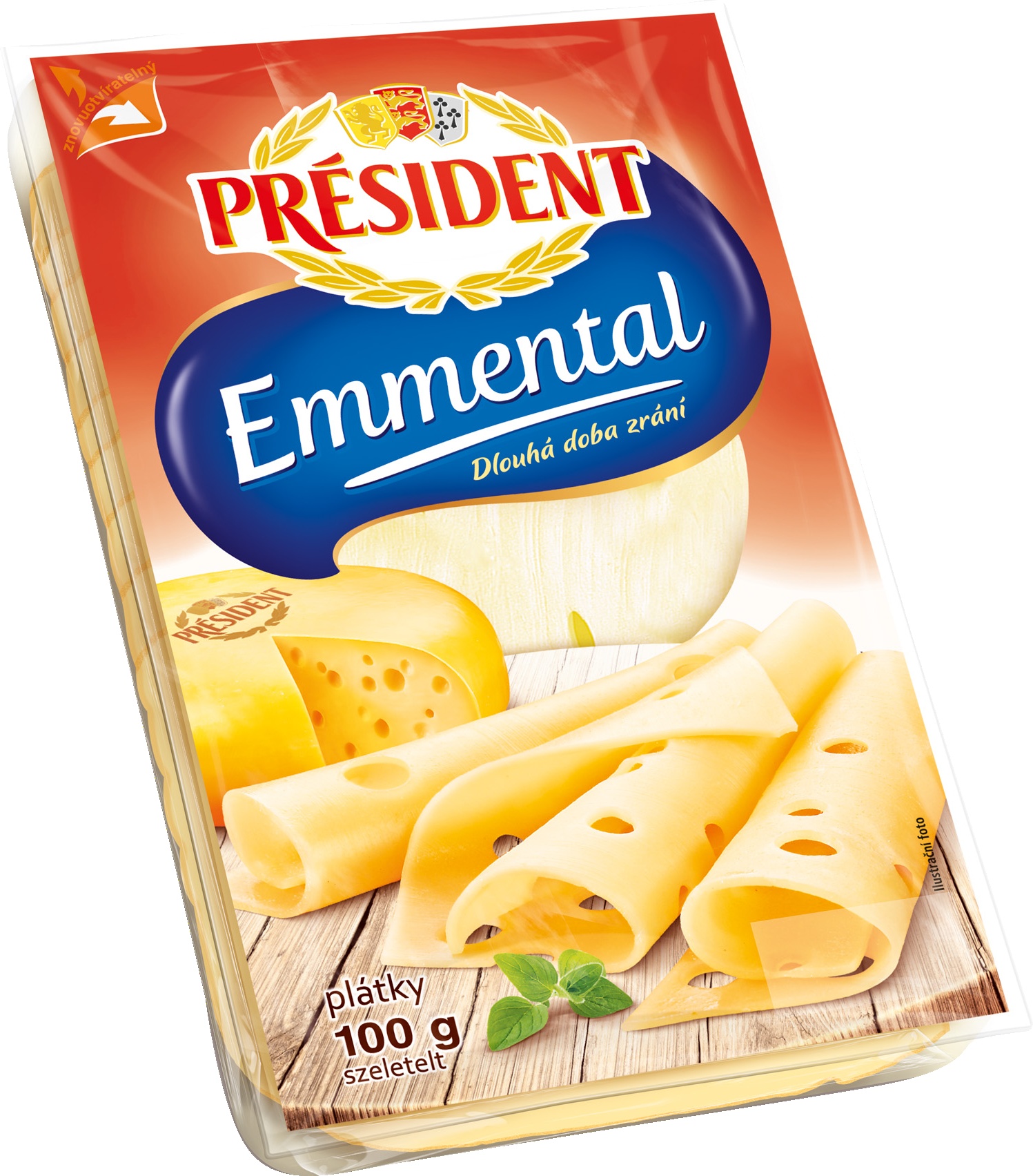 Slika za Sir Emmental President slajs 100g