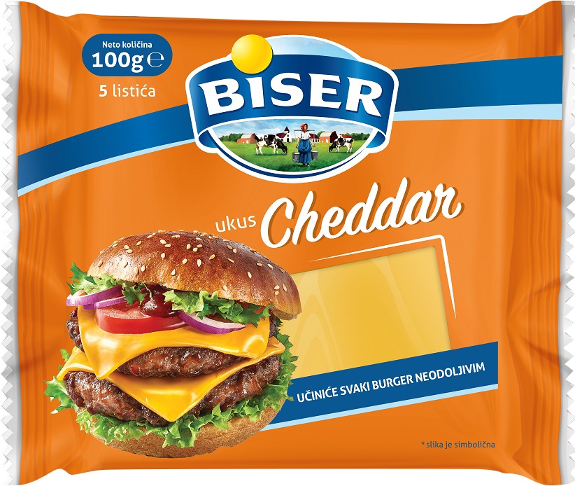 Slika za Sir tolpljeni cheddar Biser 100g