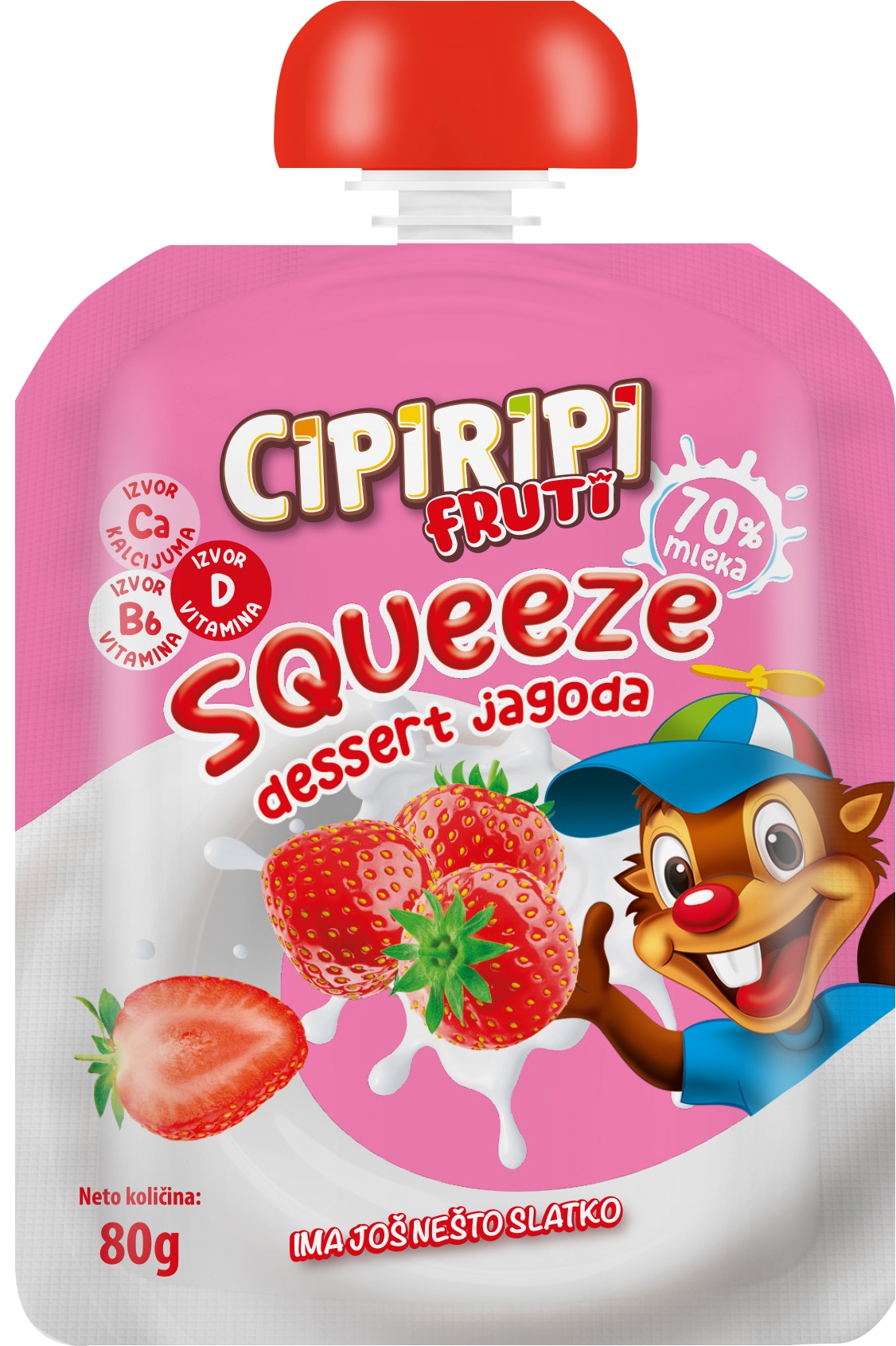 Slika za Dezert jagoda squezze Cipiripi 80g