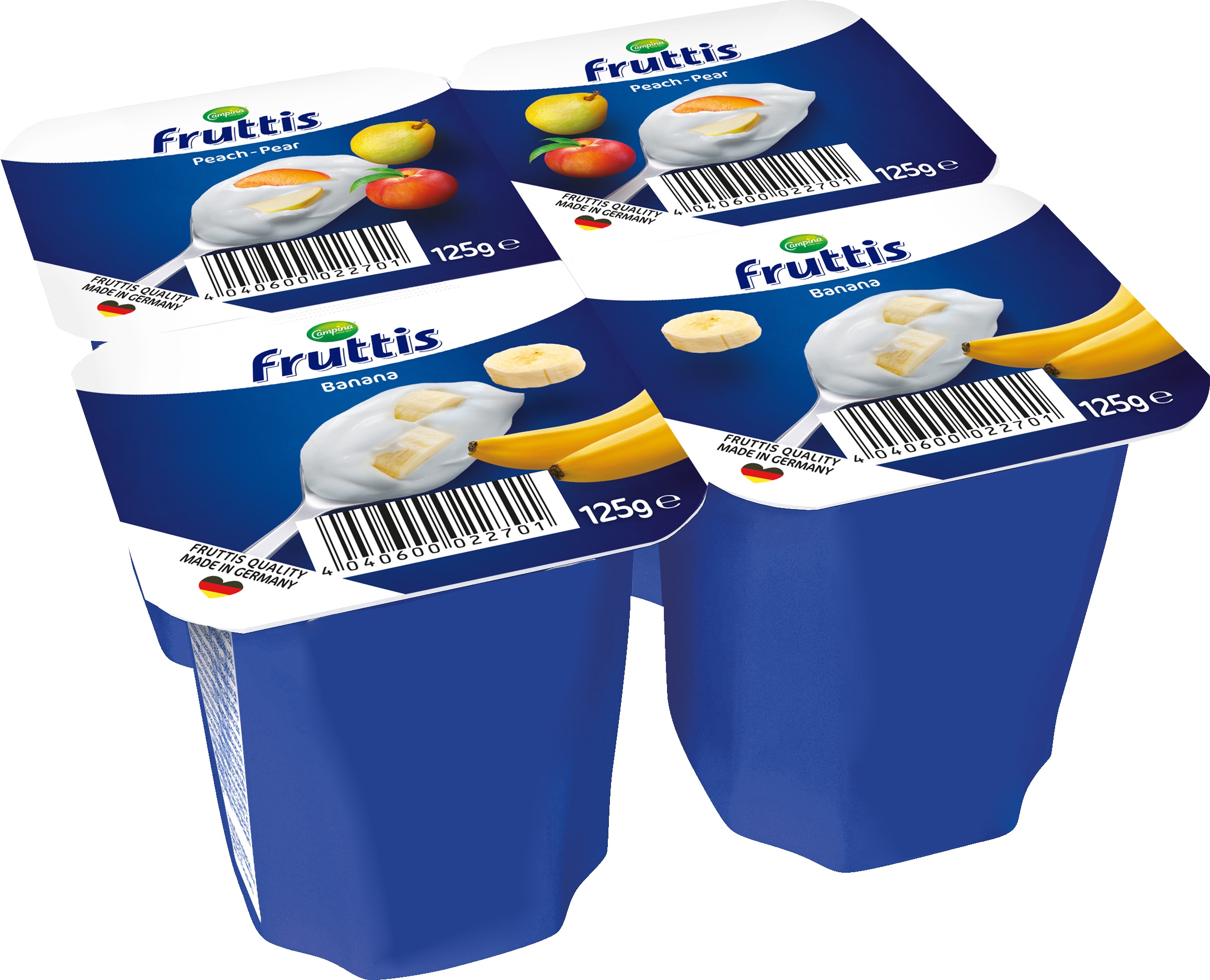 Slika za Voćni jogurt breskva, kruška i banana Fruttis 125g