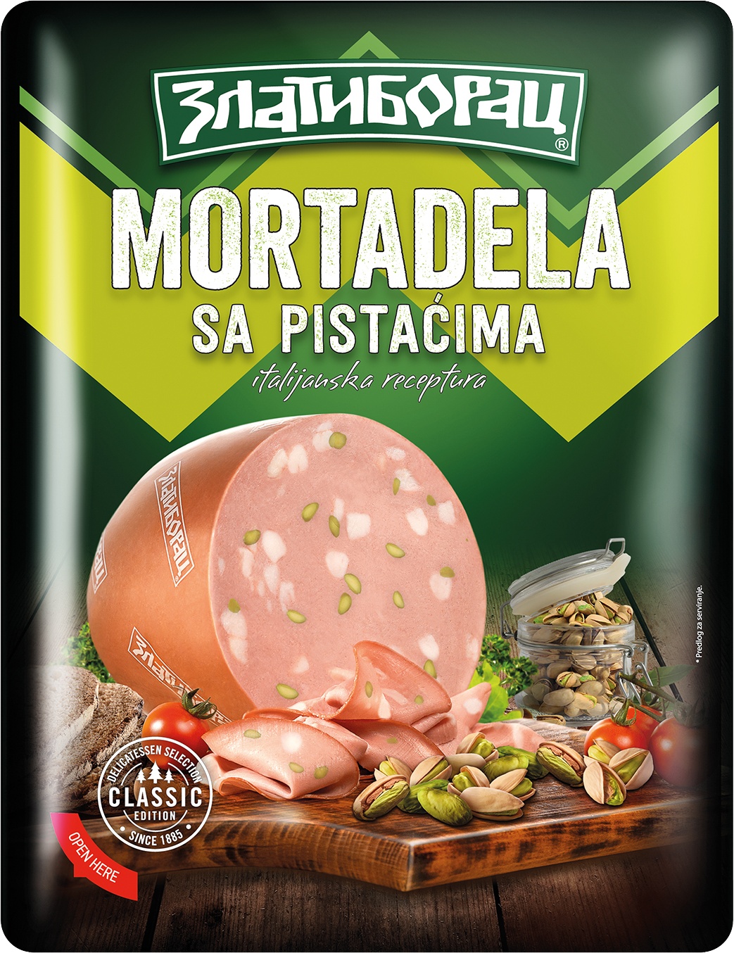 Slika za Mortadela sa pistaćima Zlatiborac slajs 125g
