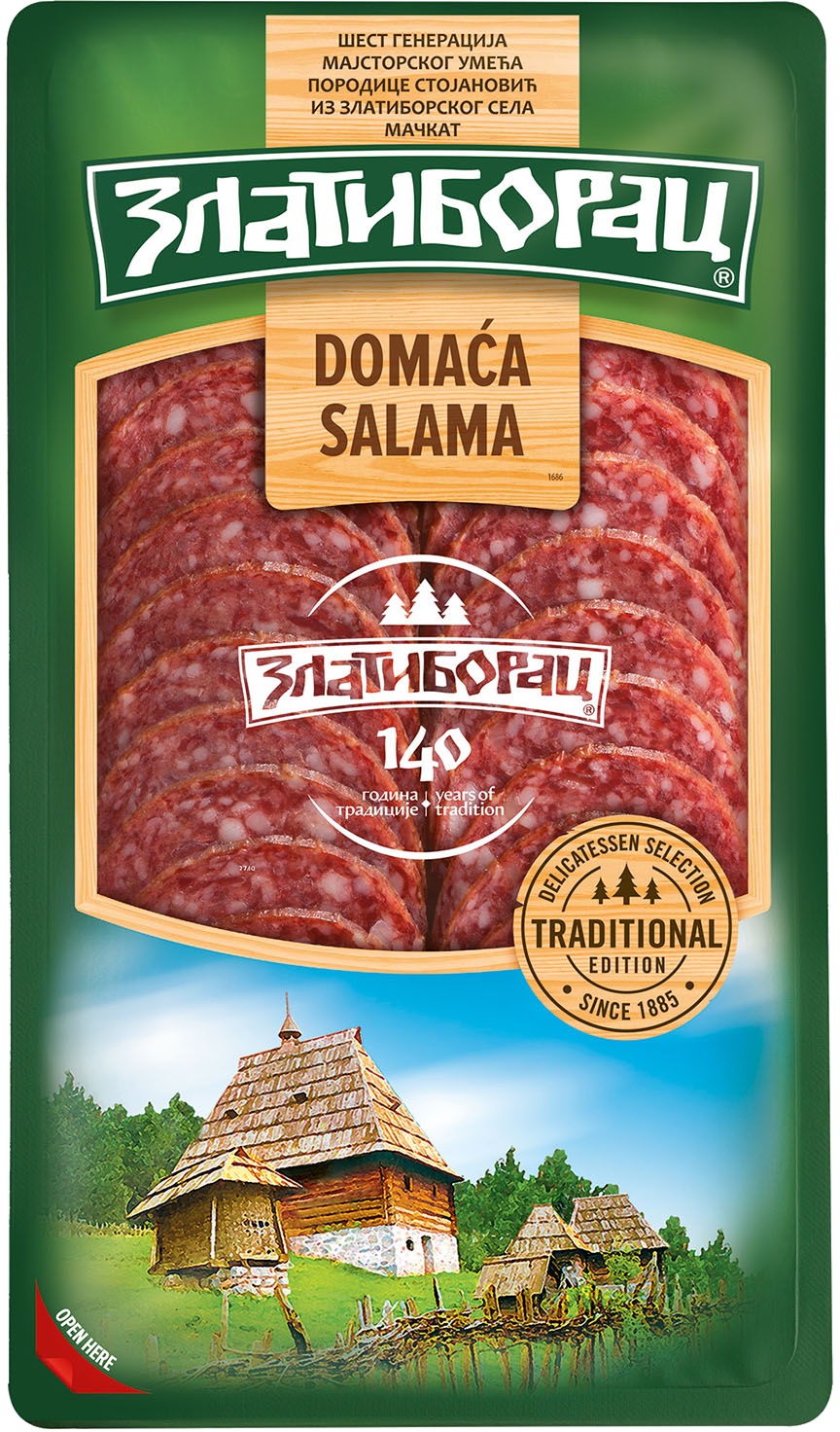Slika za Domaća salama Zlatiborac slajs 100g