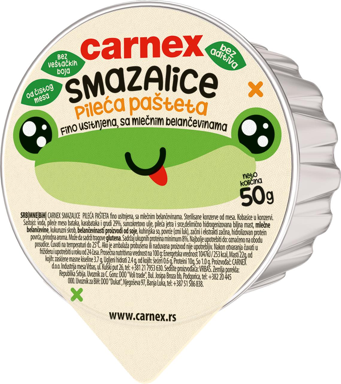 Slika za Pileća pašteta smazalice Carnex 50g
