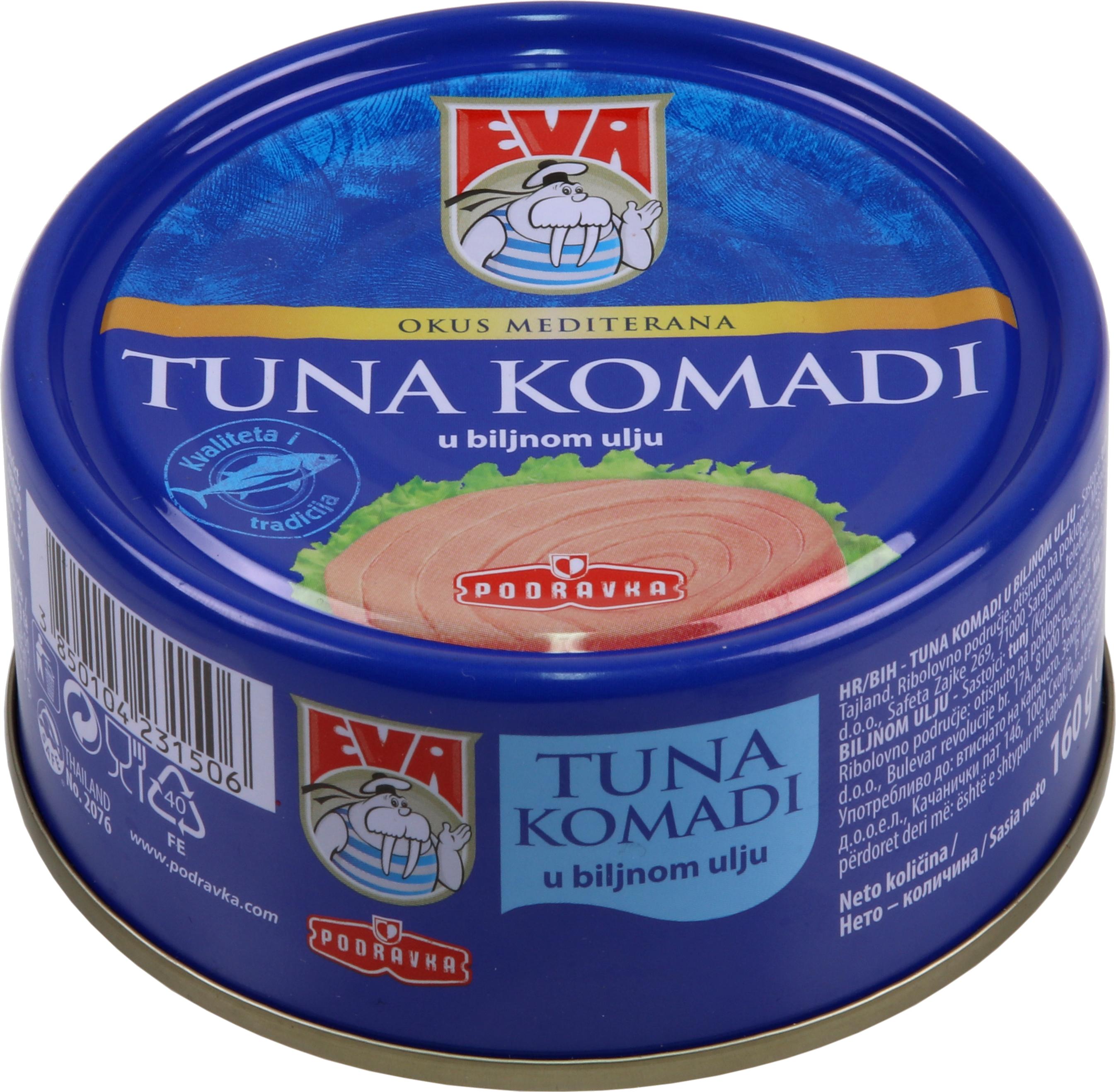 Slika za Tuna komadi u biljnom ulju Eva 160g