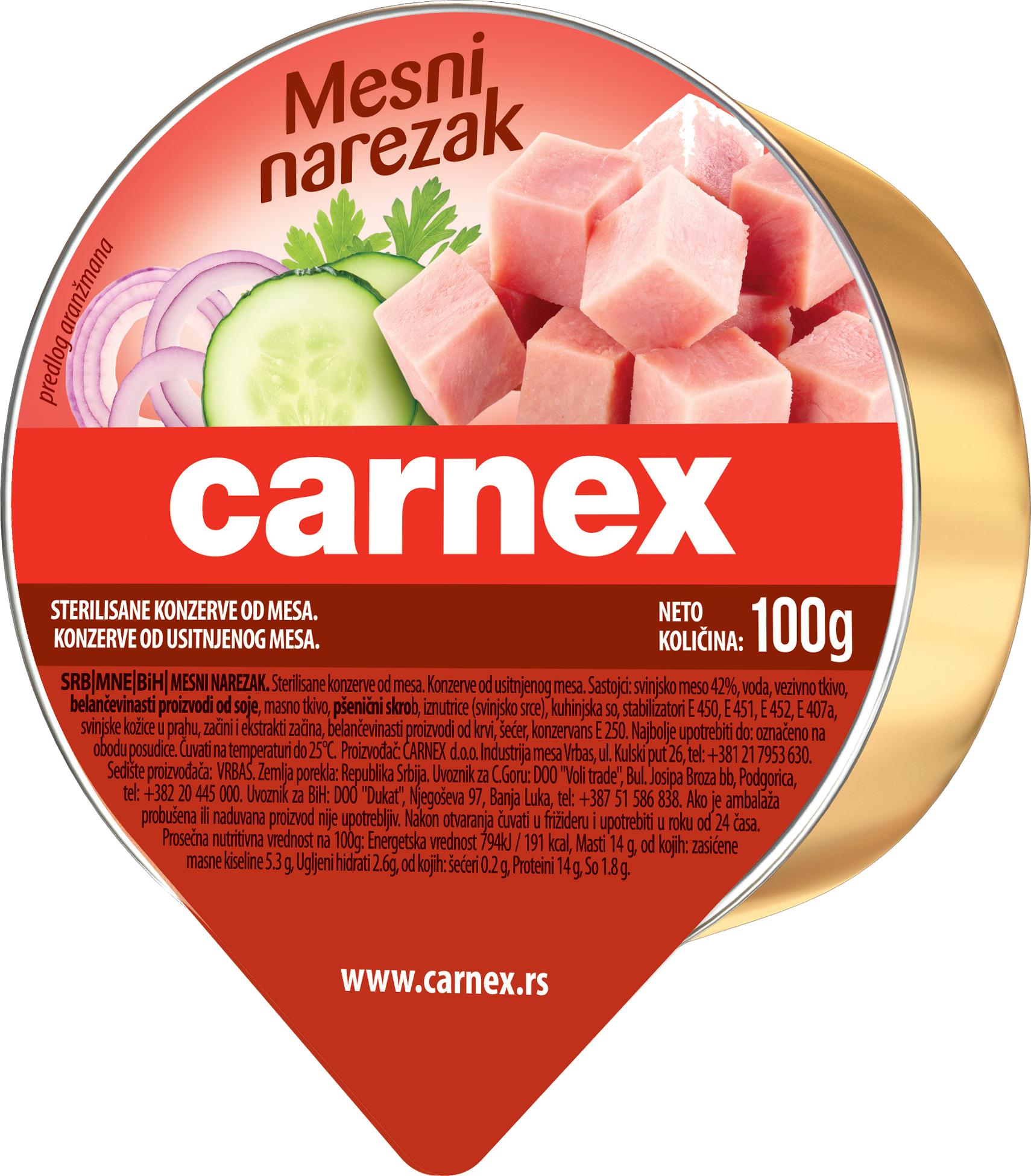 Slika za Mesni narezak Carnex 100g