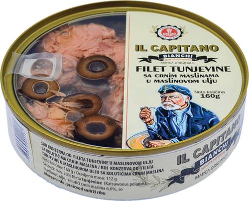 Slika za Tuna fileti sa crnim maslinama Il Capitano 160g