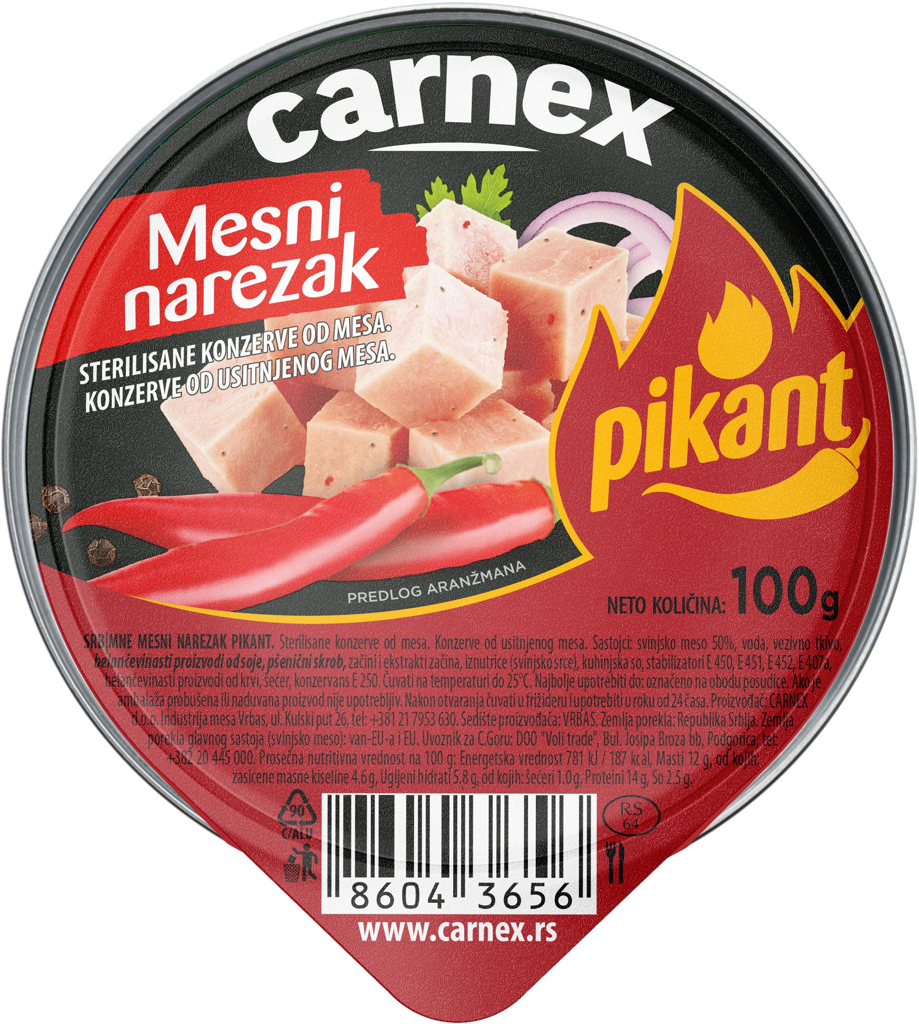Slika za Mesni narezak pikant Carnex 100g