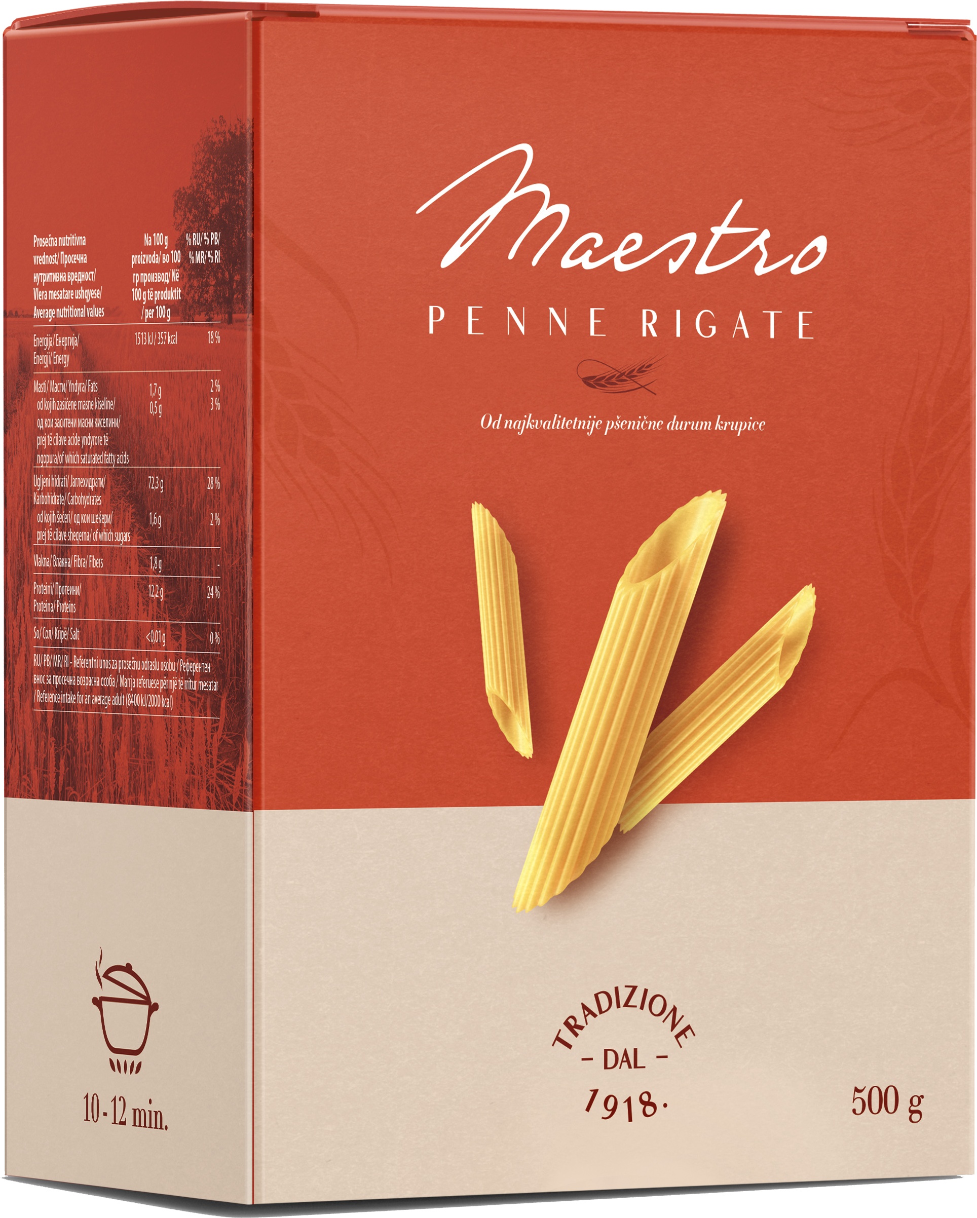 Slika za Testenina durum penne rigate Maestro 500g