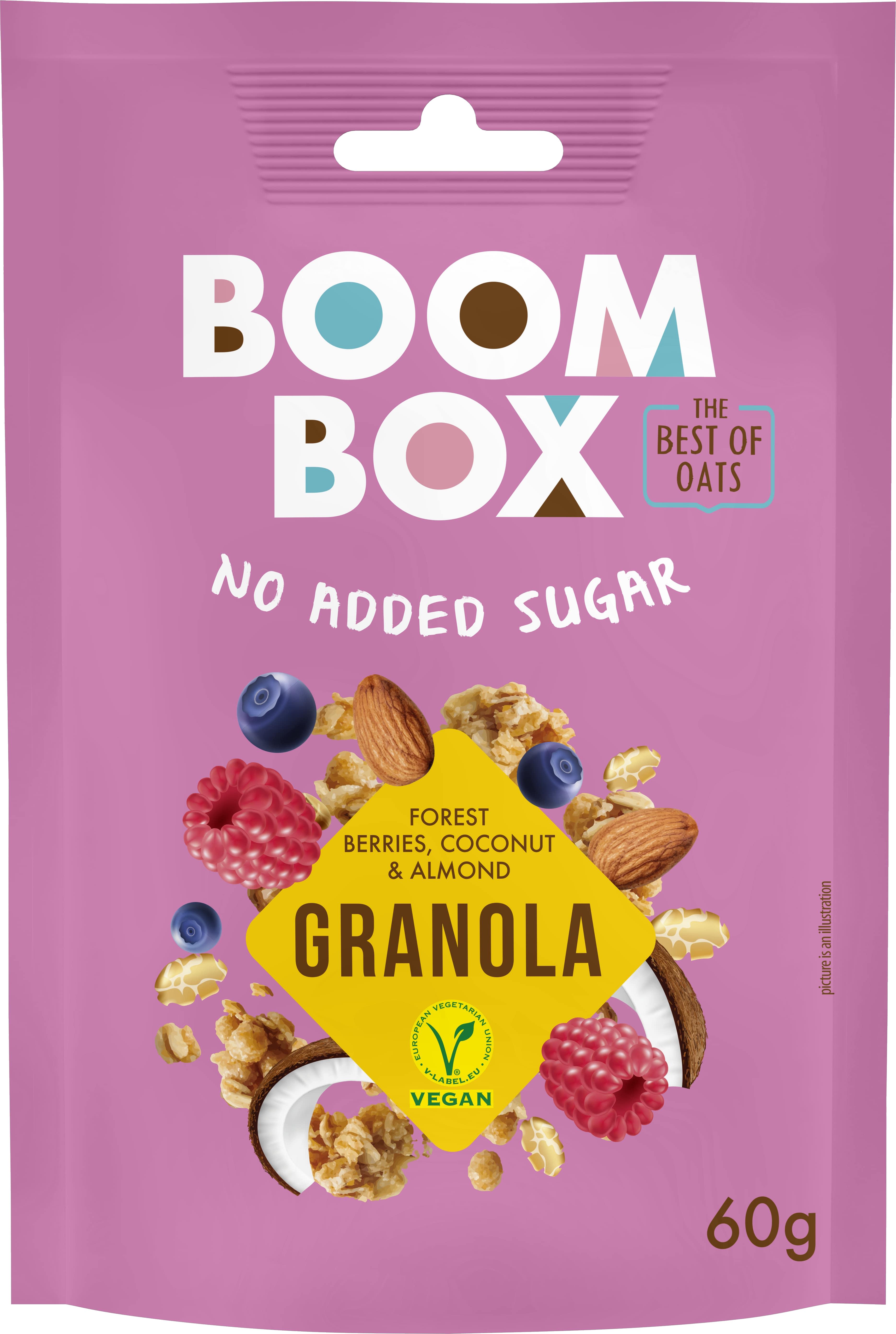 Slika za Ovsena granola šumsko voće/kokos/badem Boom box 60g