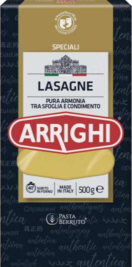 Slika za Testenina lasagne Arrighi 500g