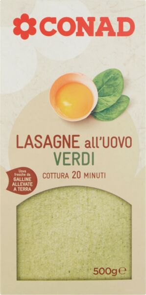 Slika za Testenine sa spanaćem lasagne verdi sa dodatkom jaja Conad 500g