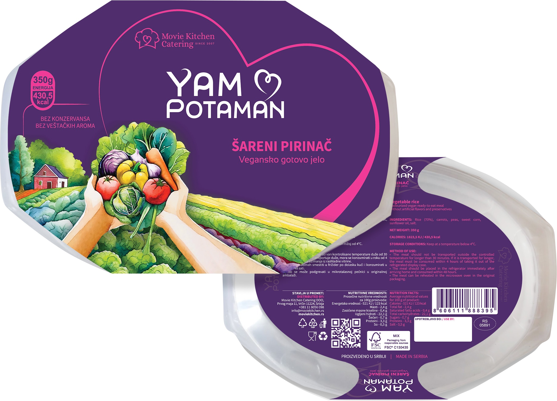 Slika za Šareni pirinač Yam Potaman 350g