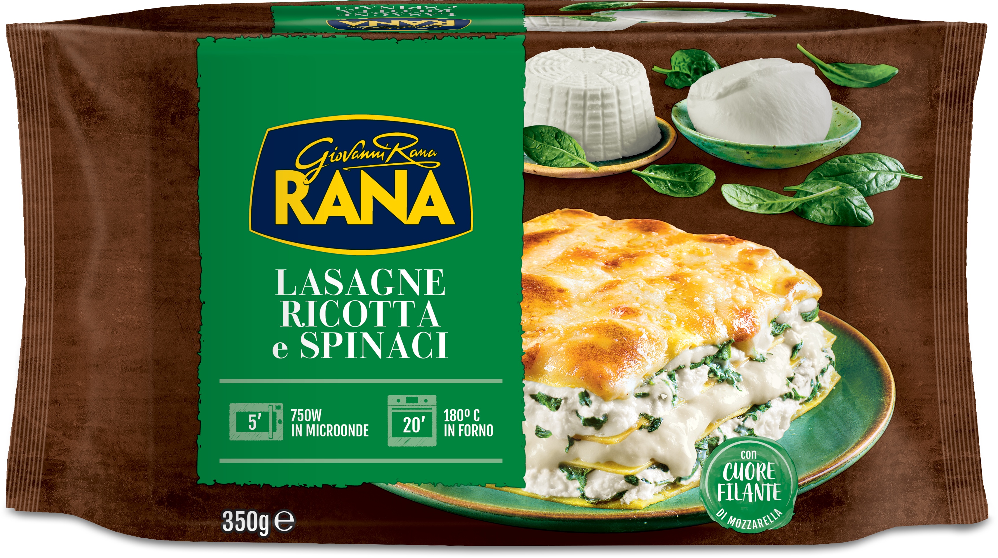 Slika za Testenina lasagne rikota i spanać Rana 350g