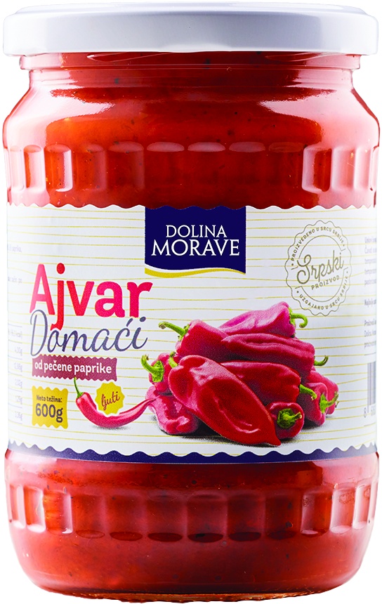 Slika za Ajvar ljuti od pečene paprike Dolina Morave 600g