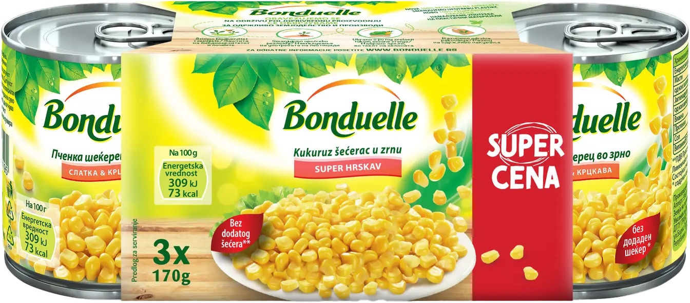 Slika za Kukuruz Bonduelle multipak 3x170g