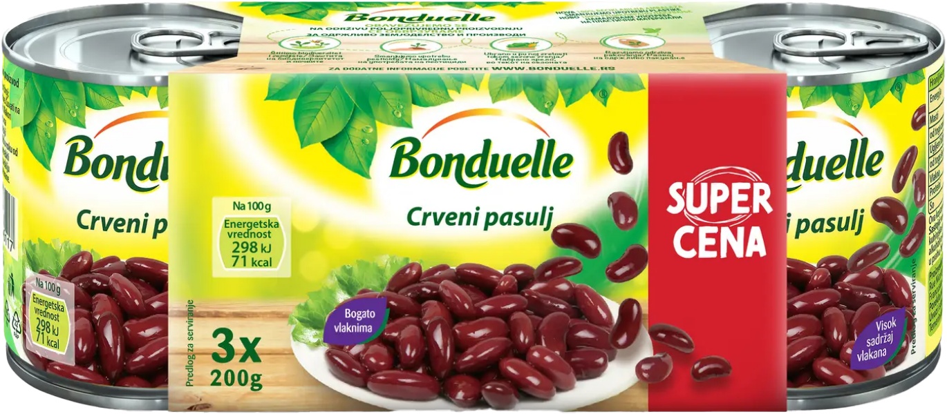 Slika za Pasulj Bonduelle multipak 3x200g