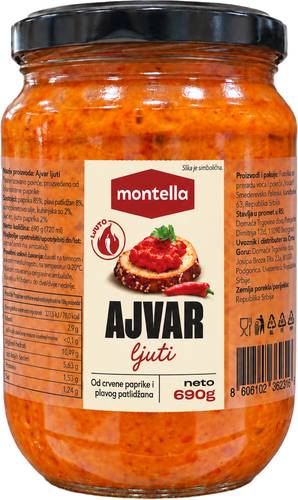 Slika za Ajvar ljuti Montella 690g