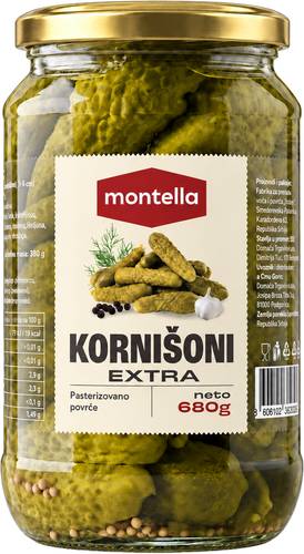 Slika za Kornišoni extra Montella 680g