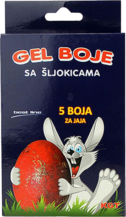 Slika za Gel boja za jaja sa šljokicama 5kom