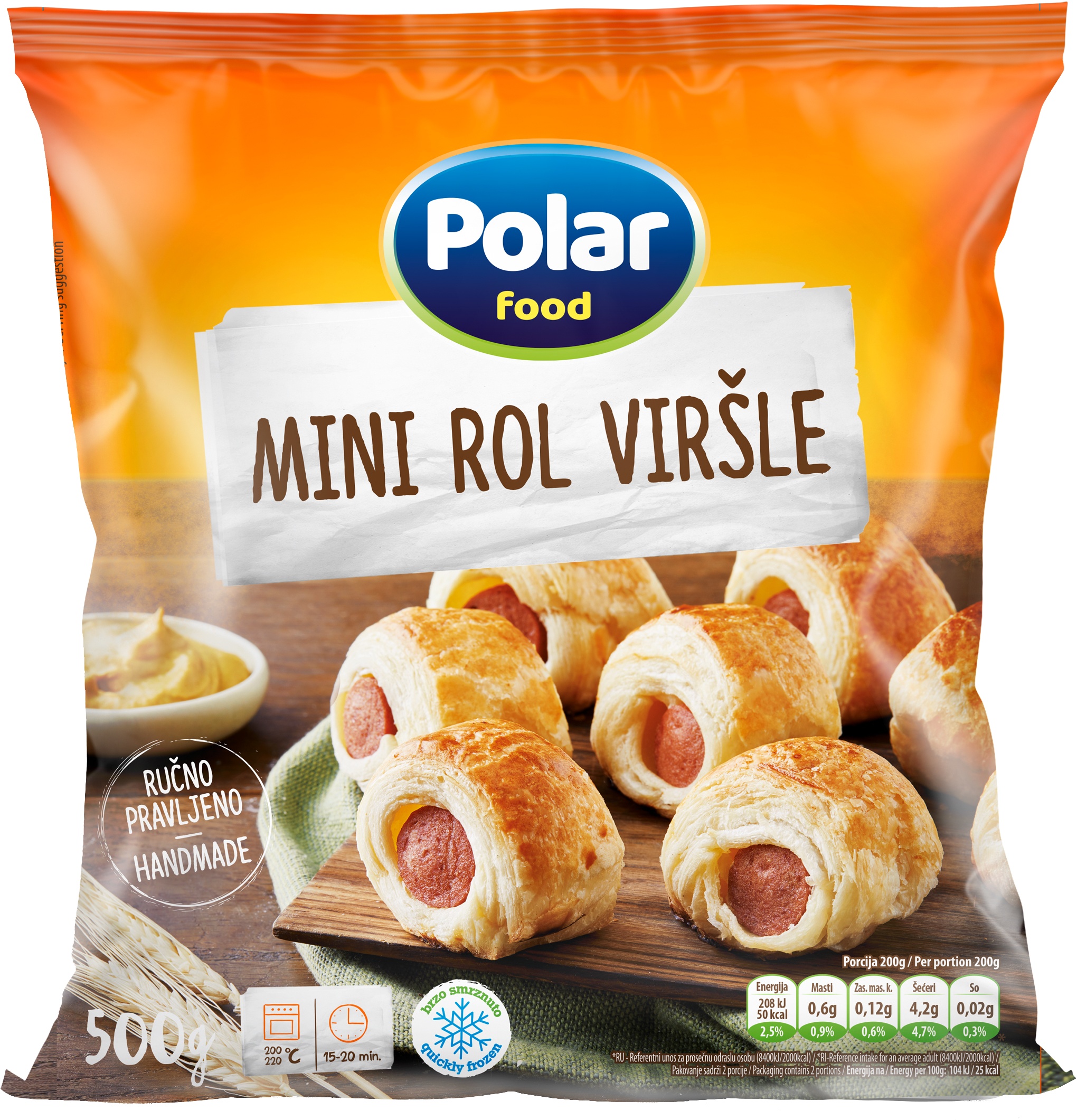 Slika za Mini roll viršla Polar food 500g
