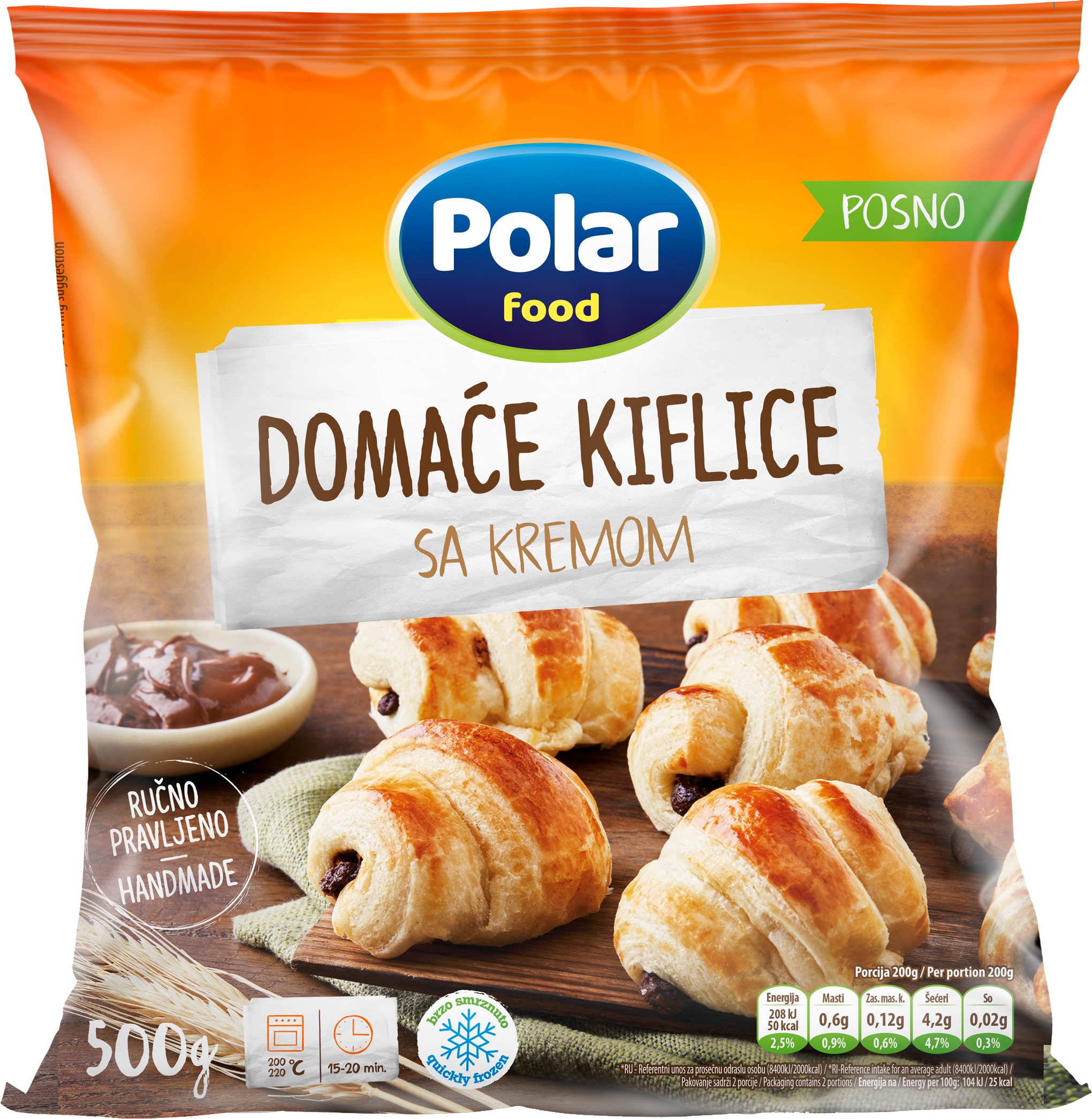 Slika za Kiflica domaća sa kremom Polar Food smrznuto 500g