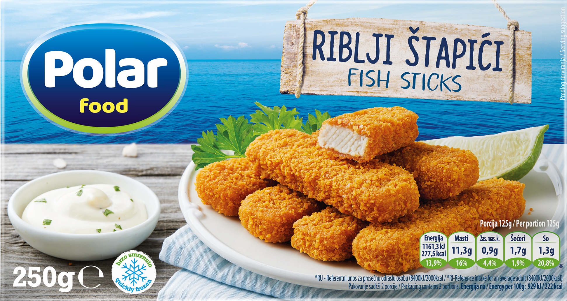 Slika za Panirani riblji štapići Polar Food 250g