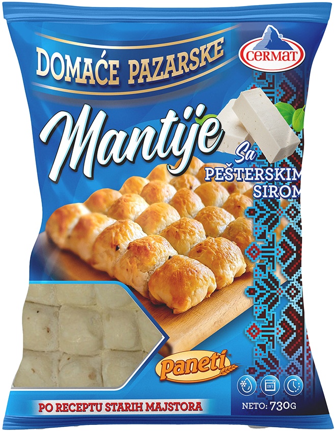 Slika za Mantije smrznute sa sirom 730g
