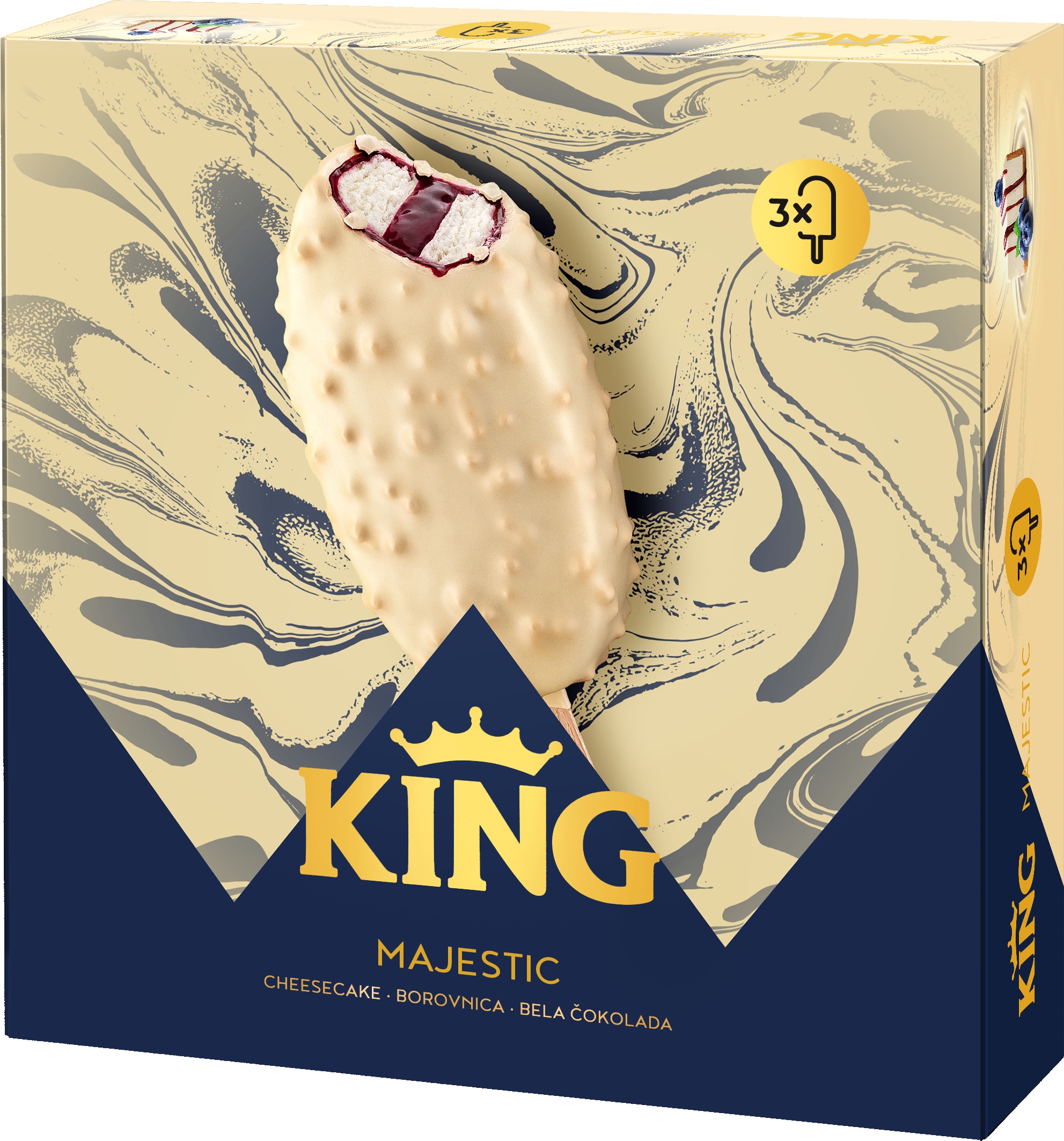 Slika za Sladoled Majestic multipack King 3x81g