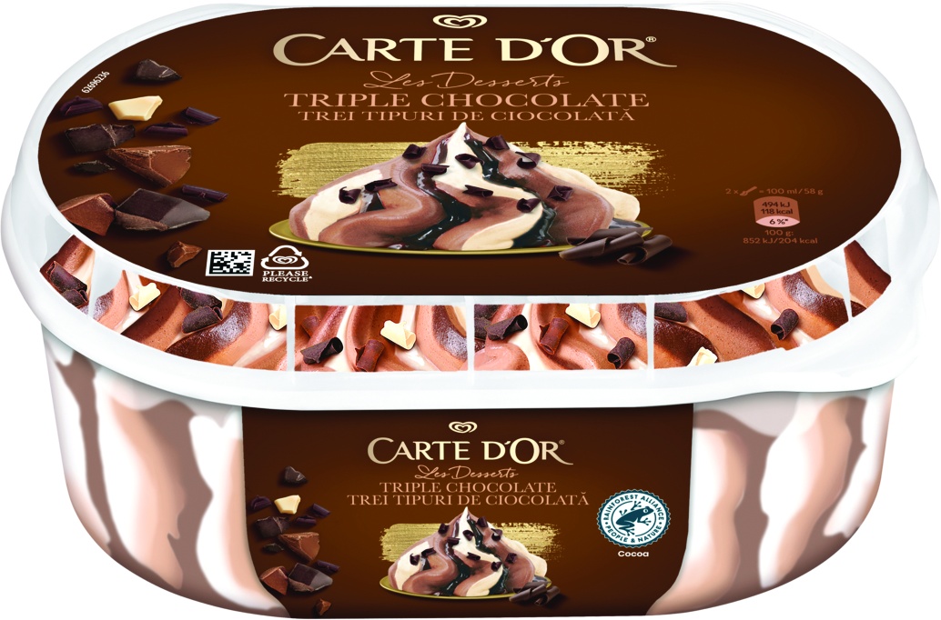 Slika za Sladoled tri vrste čokolade Carte D'or 825ml