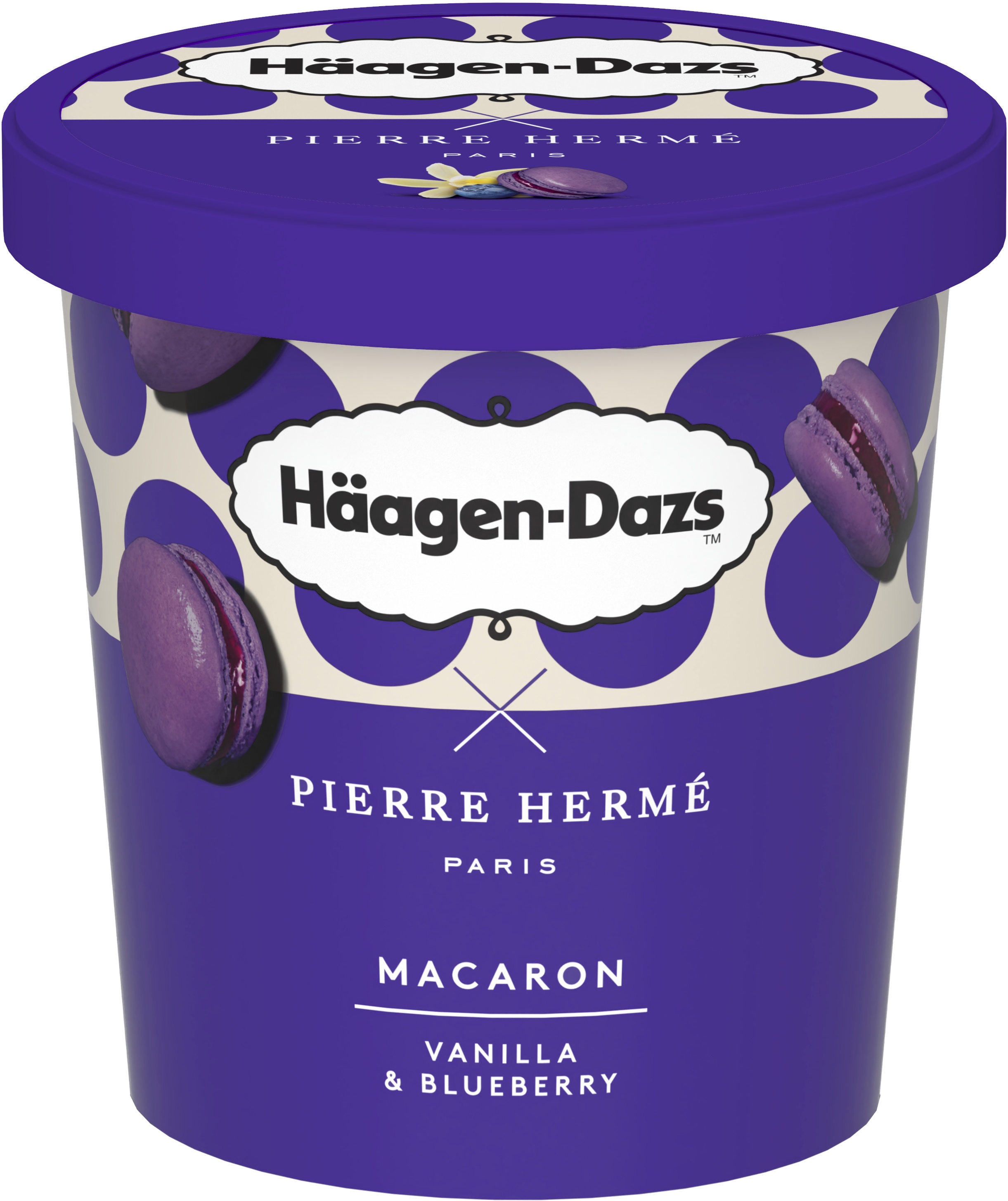 Slika za Sladoled macaron vanila&blueberry Haagen Dazs 420ml