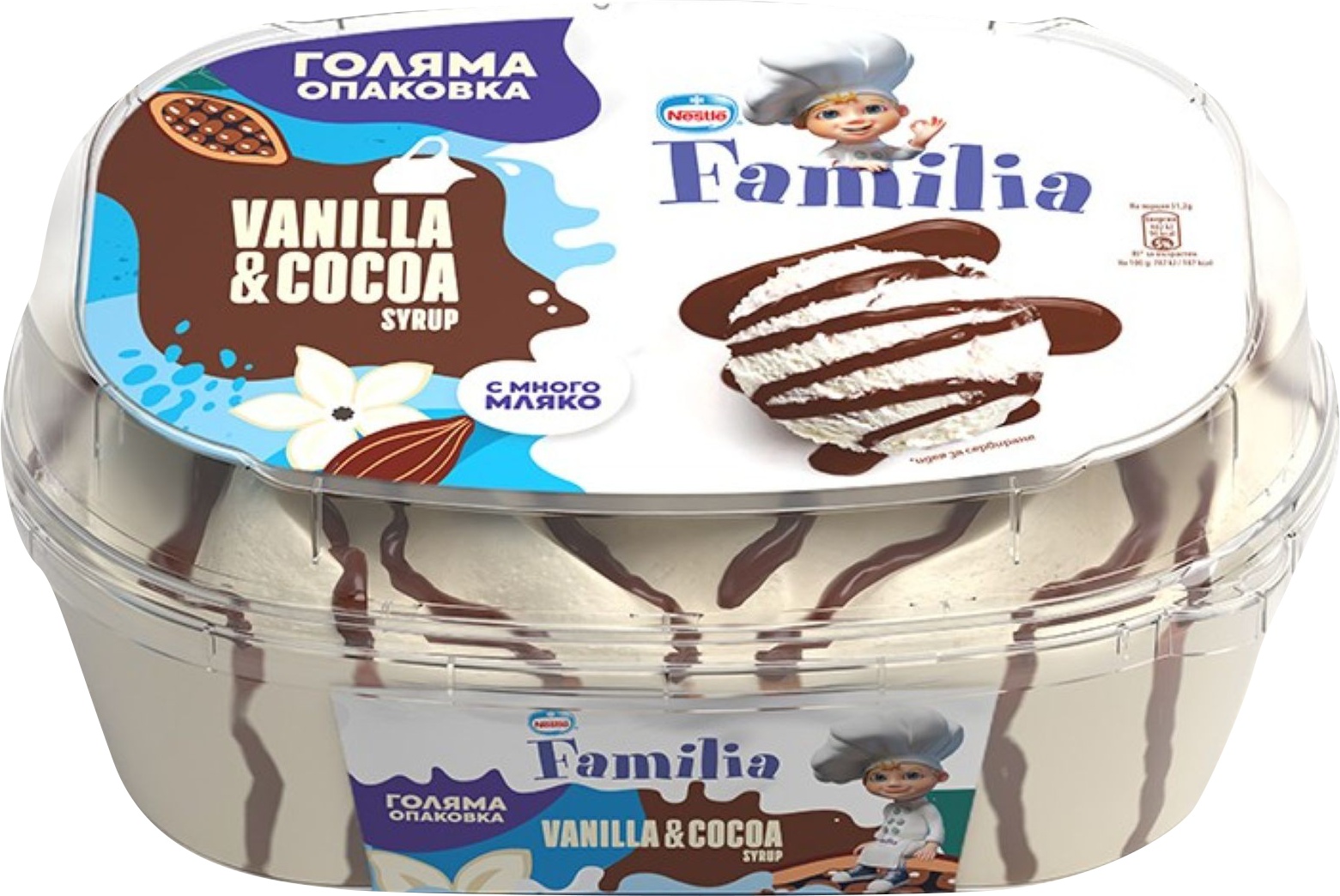 Slika za Sladoled vanilla cocoa Familia 900ml