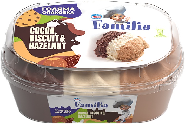 Slika za Sladoled biscuit&hazelnut Familia 900ml