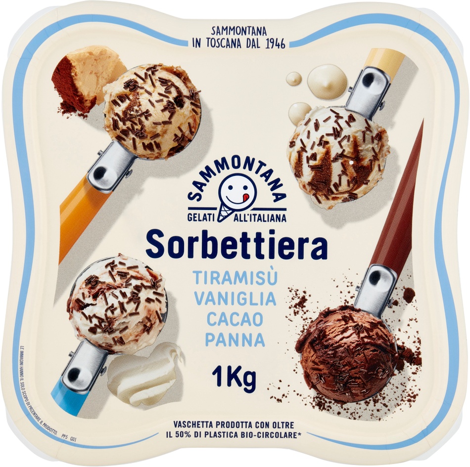Slika za Sladoled tiramisù, vaniglia, cacao, panna Sorbettiera 1000g