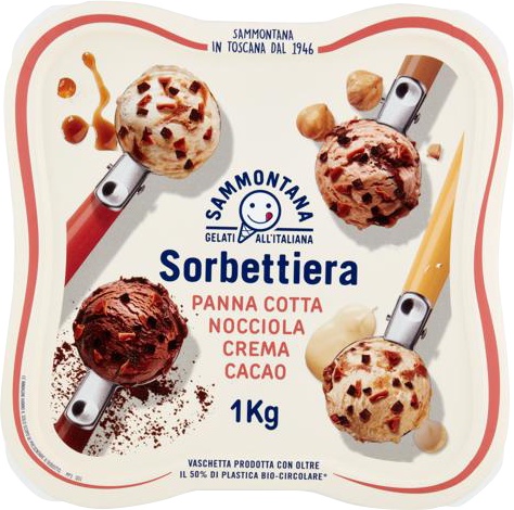 Slika za Sladoled panna cotta,nocciola, crema, cacao Sorbettiera 1000g