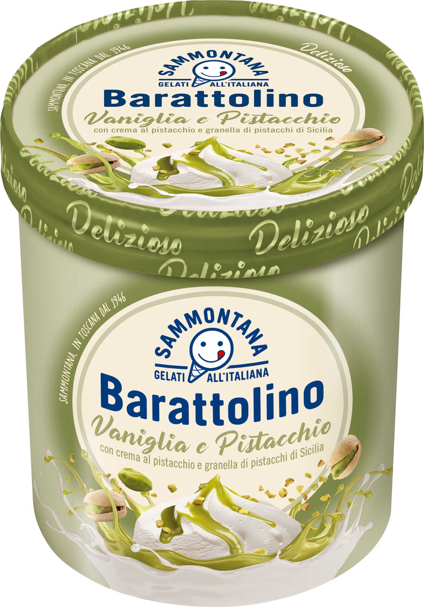 Slika za Sladoled vanila i pistać Barattolino 500g