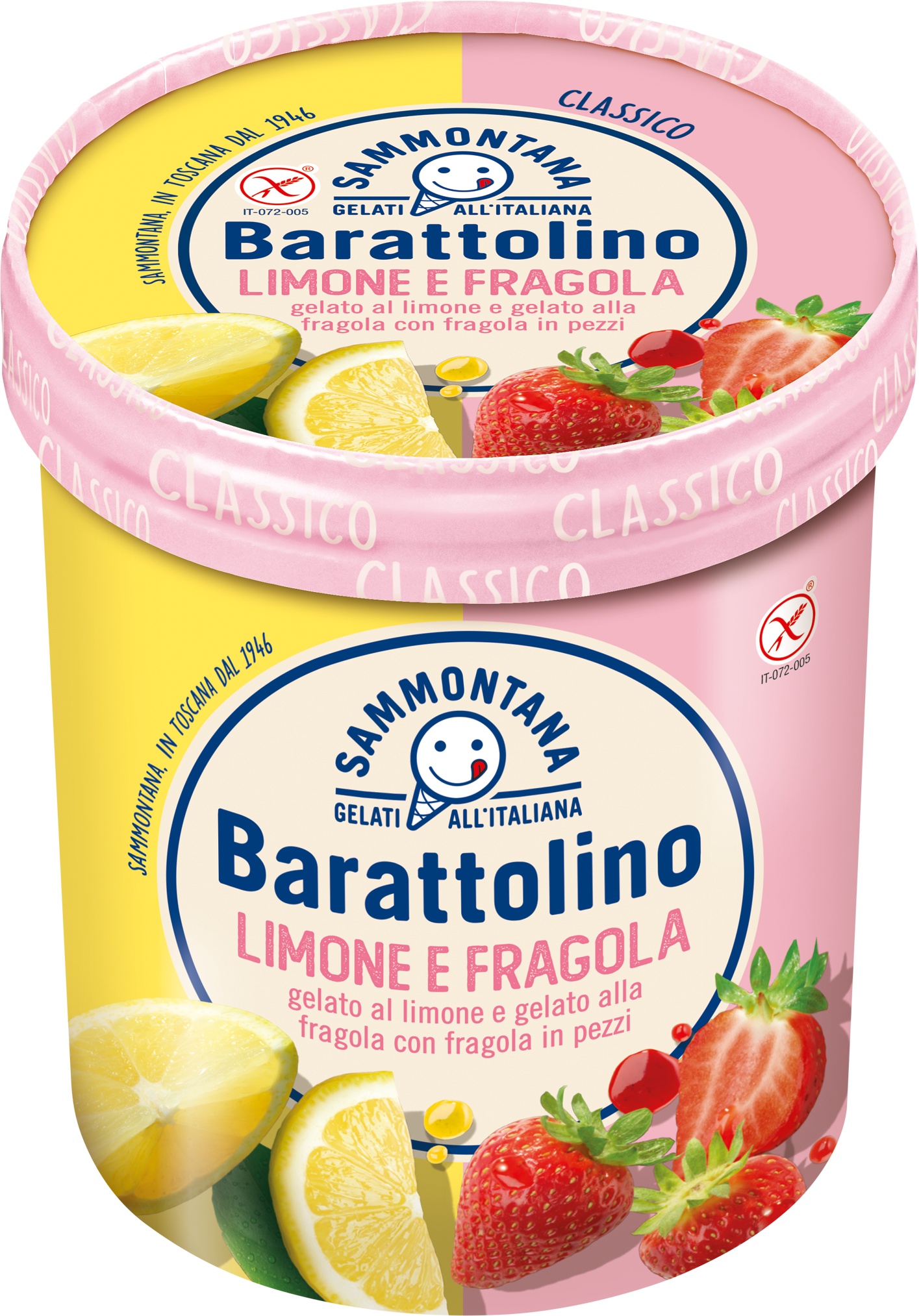 Slika za Sladoled jagoda i limun Barattolino 500g