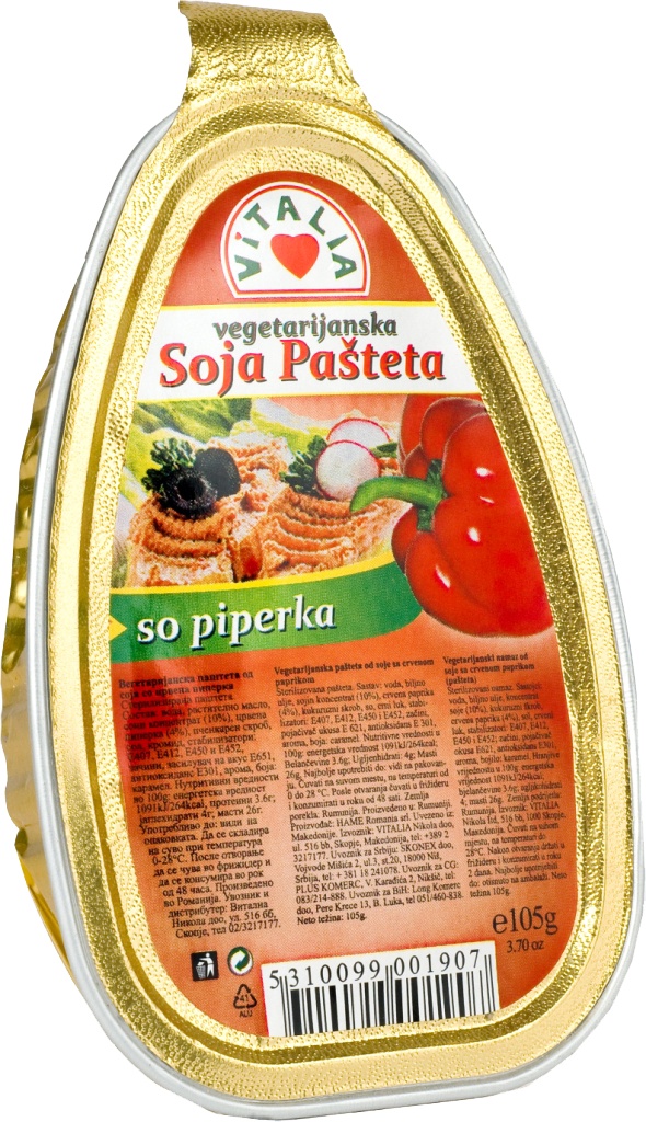 Slika za Vegeterijanska pašteta od soje sa paprikom Vitalia 105g