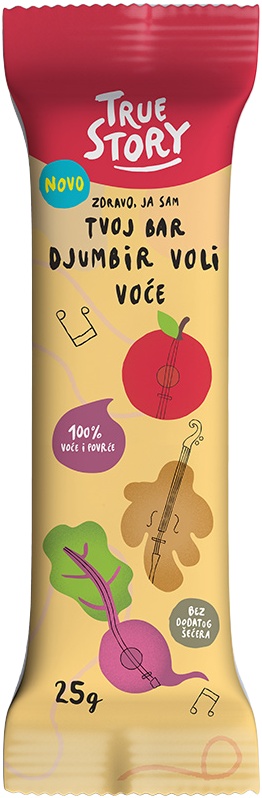 Slika za Mini bar tvoj đumbir voli voće True Story 25g