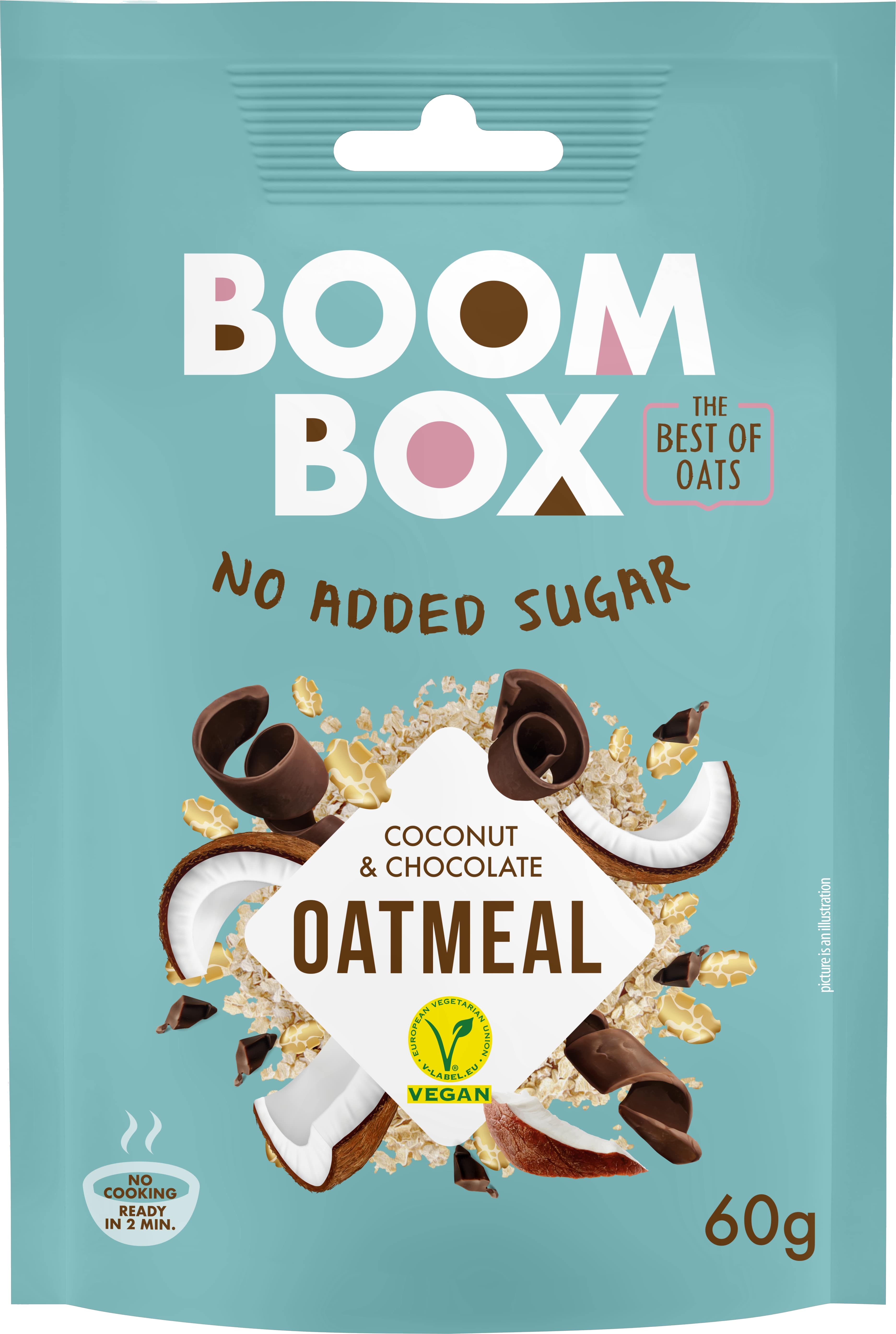 Slika za Ovsena kaša kokos/čokolada Boom box 60g