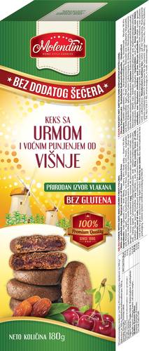 Slika za Keks sa urmom punjen višnjom Molendini 180g