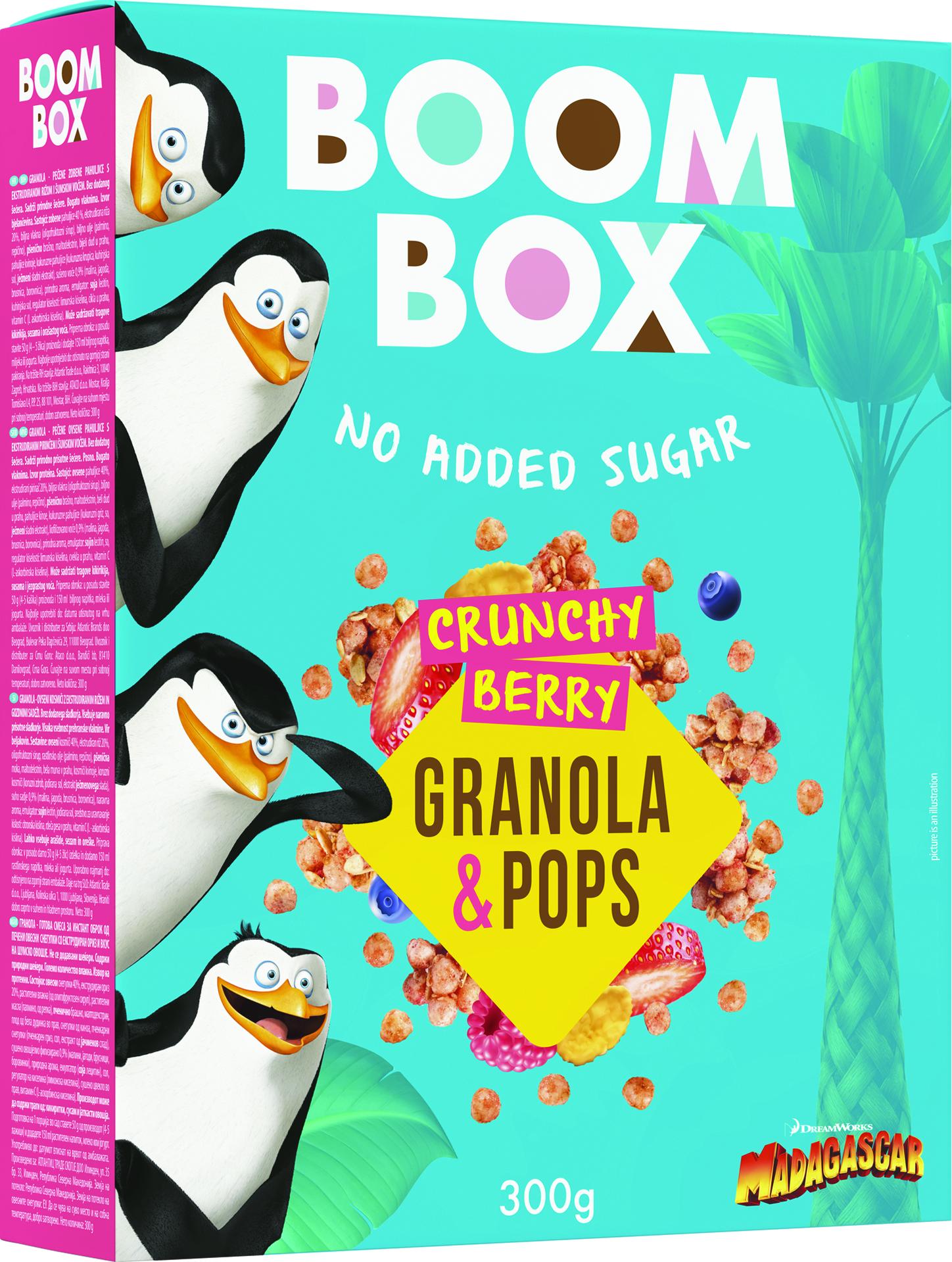 Slika za Ovsena granola&pops voće Boom box 300g