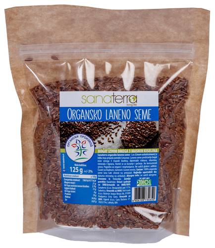 Slika za Laneno seme organsko Sanaterra 125g