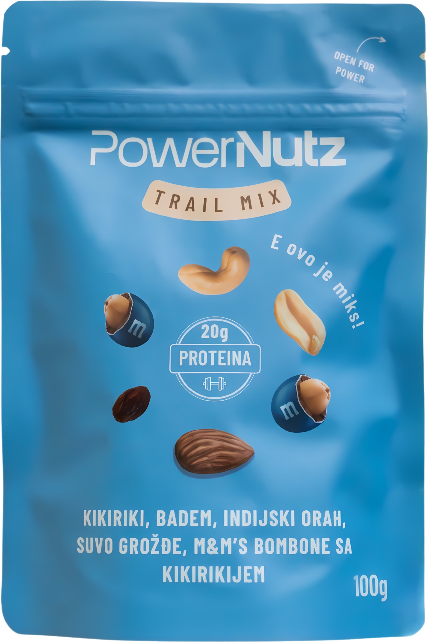 Slika za Apetisani proteinski mix trail PowerNutz 100g