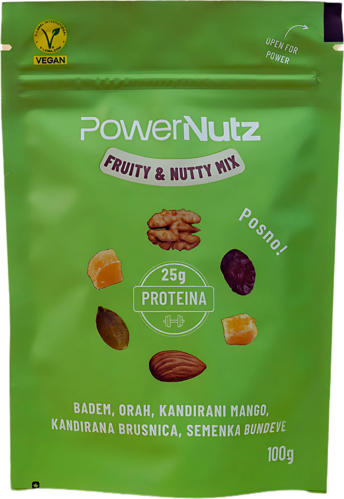Slika za Apetisani proteinski mix fruit&nutty PowerNutz 100g