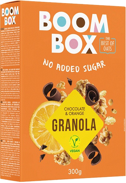 Slika za Granola ovsena s čokoladom I narandžom Boom box 300g OVSENA GRANOLA BOOM BOXCOKOLADA NARANDZA 300G