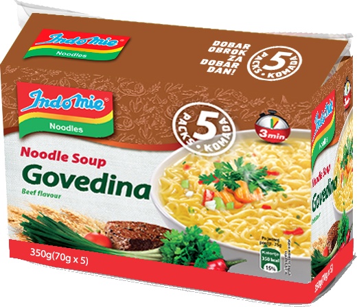 Slika za Instant nudle za supu ukus govedine Indomie 350g 5kom